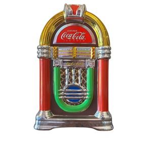 Coca-Cola 11 1/4" Coke & a Song Cookie Jar Jukebox Logo Gibson Co. Brand Music